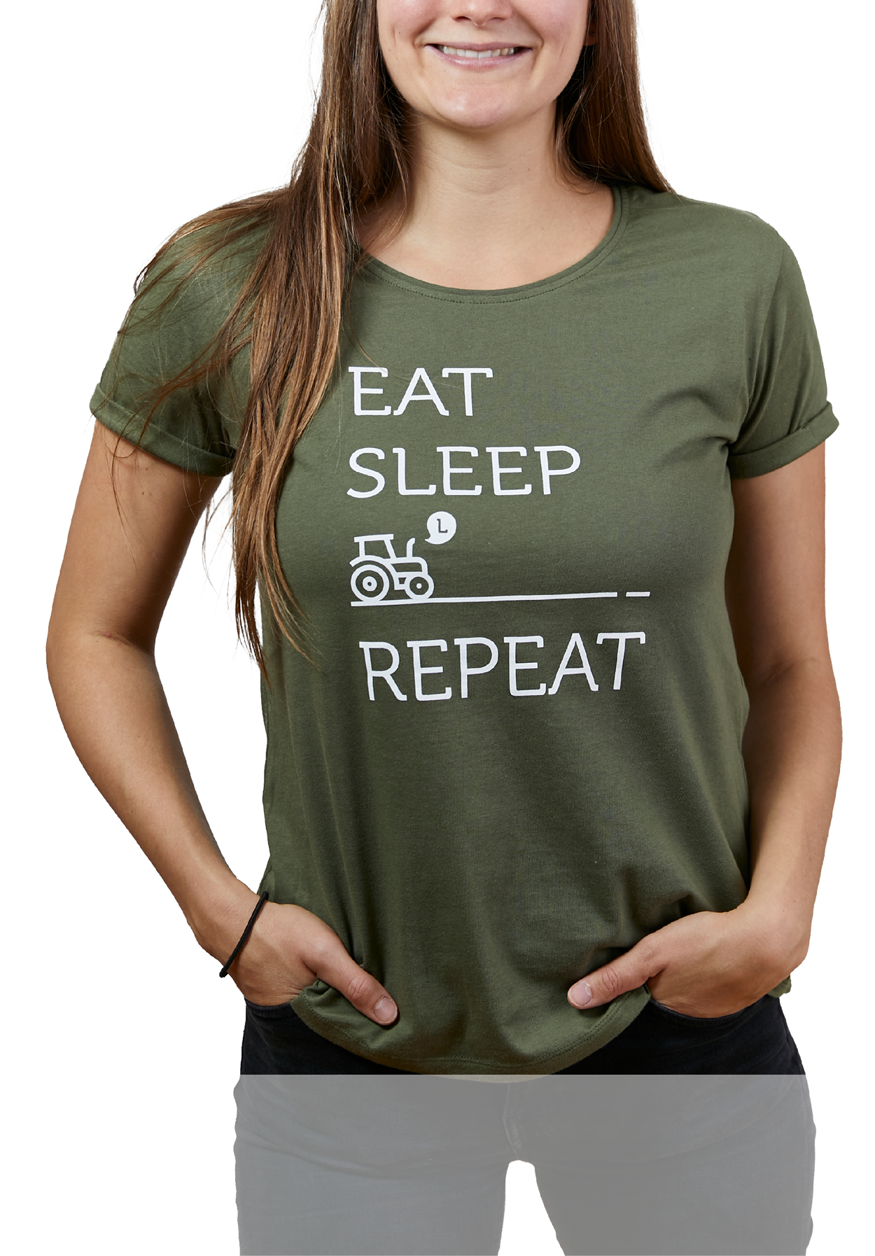 Damen T-Shirt "Eat Sleep Repeat" 